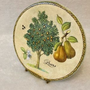 Ceramica Due Torri Pears/salad plate, Made in Italy